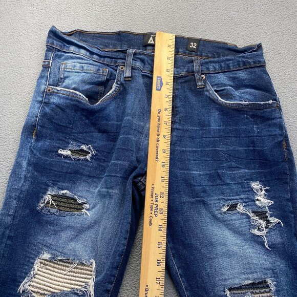 AHP Another Hype Piece Jean Men 32 Bleach/Acid Wash Distressed Hip Hop,Stretch - Picture 5 of 16